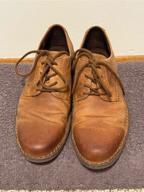 Born Men's Tan & Brown Leather Derby Shoes
